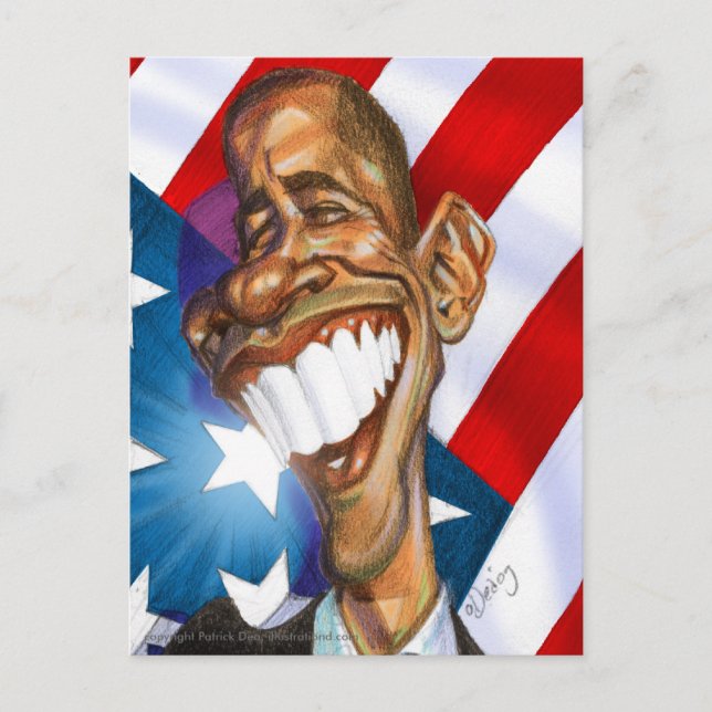Obama Omage colour postcard (Front)
