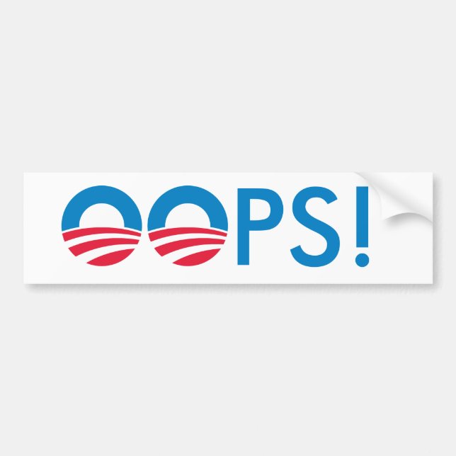 Obama OOPS! Bumper Sticker (Front)