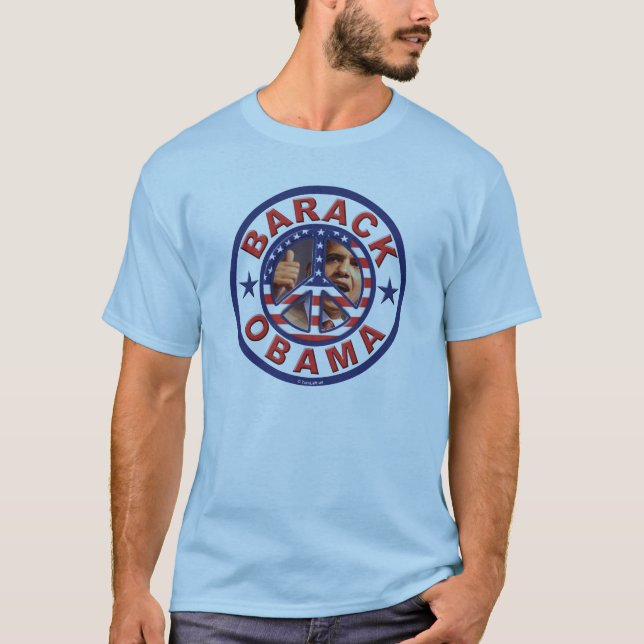 OBAMA PEACE SIGN T-Shirt (Front)
