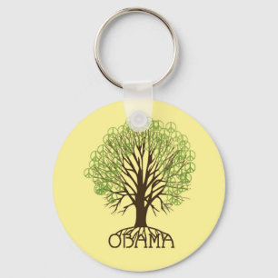 Obama Peace Tree Keychain