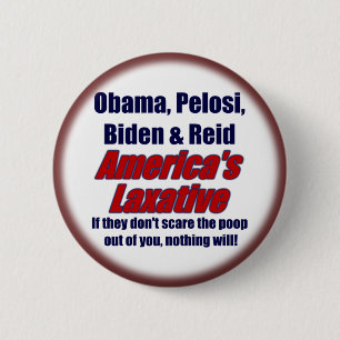 Obama, Pelosi, Biden & Reid 6 Cm Round Badge