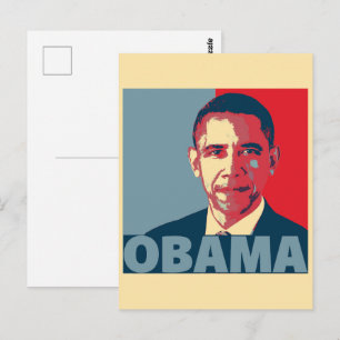 OBAMA POP ART   POSTCARD