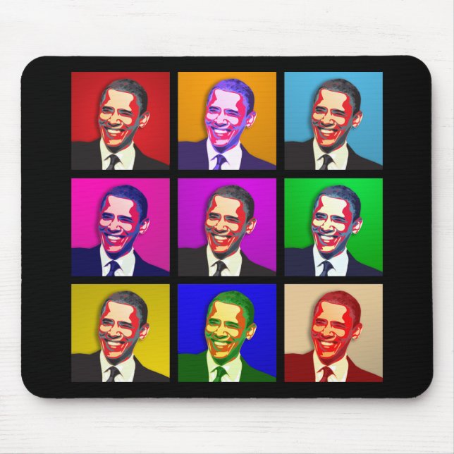 Obama Pop Art Style Mouse Pad (Front)