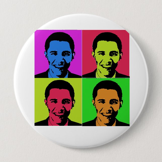 Obama Portrait 10 Cm Round Badge (Front)