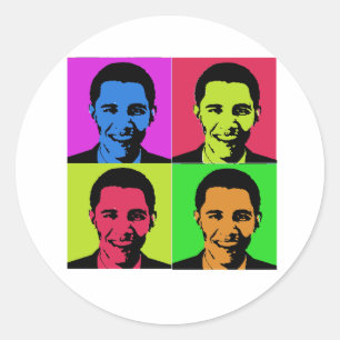 Obama Portrait Classic Round Sticker
