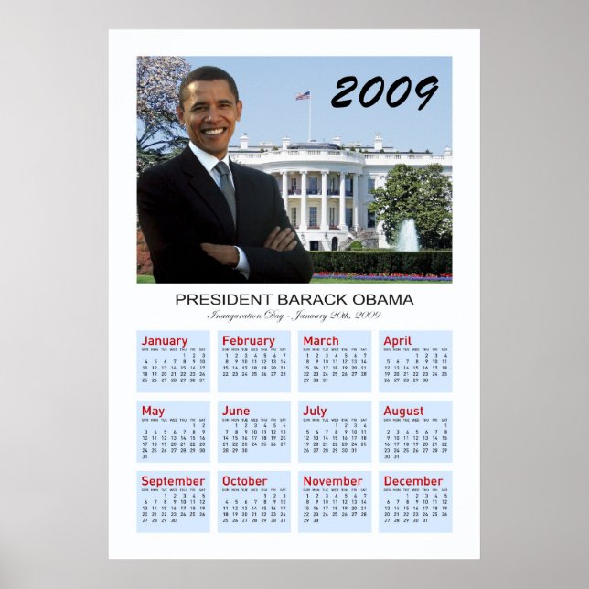 Obama Poster - 2009 Wall Calendar (Front)