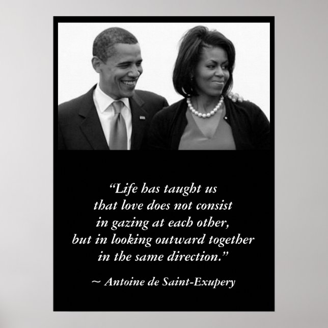 OBAMA POSTER, Antoine de Saint-Exupery quote Poster (Front)