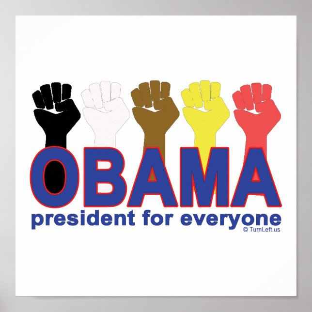 OBAMA PRESIDENT FOR EVERYONE POSTER (Front)