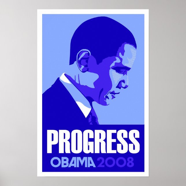 Obama - Progress Blue Poster (Front)