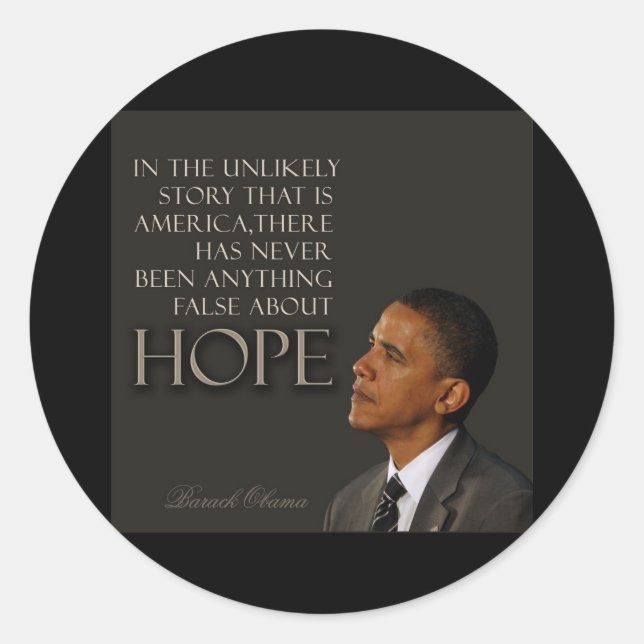 Obama Quote Classic Round Sticker (Front)