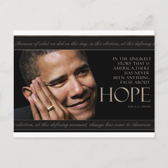 Obama Quote Postcard (Front)