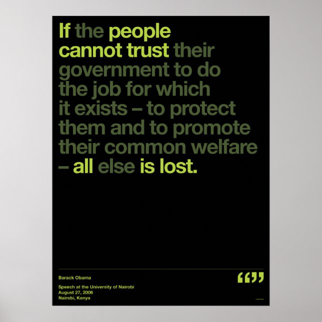 Obama Quotes Poster (Front)