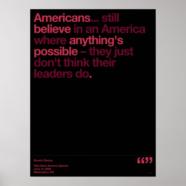 Obama Quotes Poster (Front)