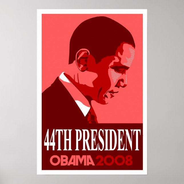 Obama Red 44th President Poster 3 (Front)