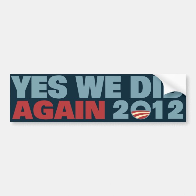 Obama Reelected 2012 Bumper Sticker (Front)