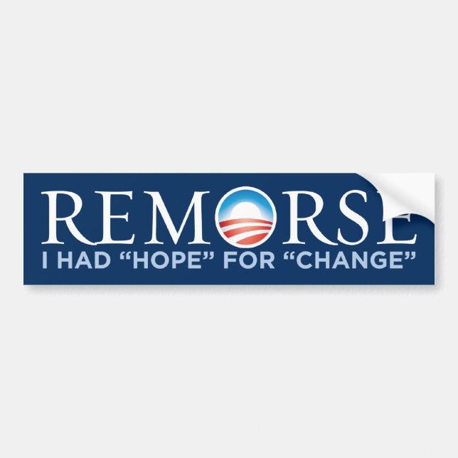 Obama - Remorse Bumper Sticker (Front)