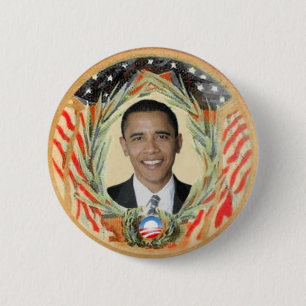 Obama Retro Style Button