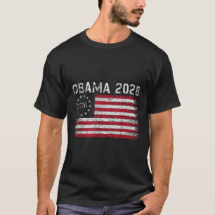 Obama Retro Us Vintage Flag Patriotic 2028 Politic T-Shirt