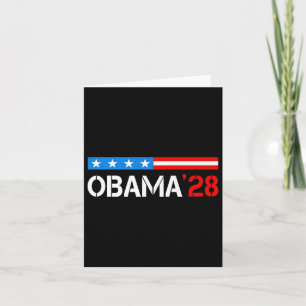 Obama Retro Vintage Flag Patriotic 2028 Political Card