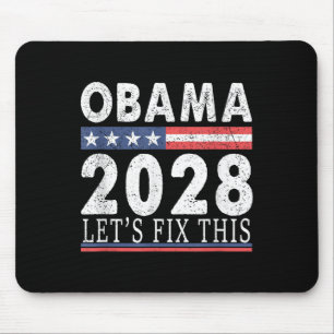 Obama Retro Vintage Patriotic 2028 Political Prote Mouse Pad