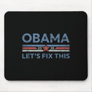 Obama Retro Vintage Patriotic 2028 Political Prote Mouse Pad