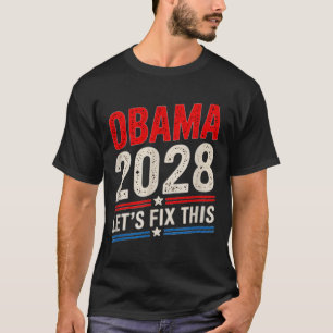 Obama Retro Vintage Patriotic 2028 Political Prote T-Shirt