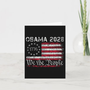 Obama Retro Vintage Us Flag Patriotic 2028 1776 Pr Card