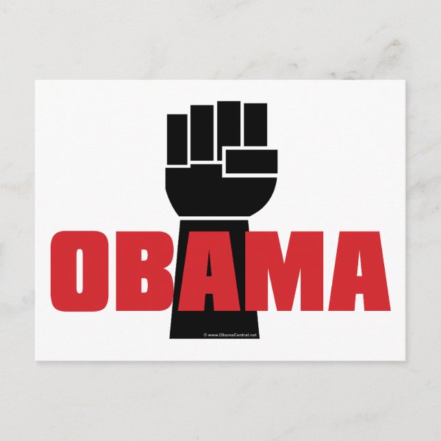Obama Right On! Postcard (Front)