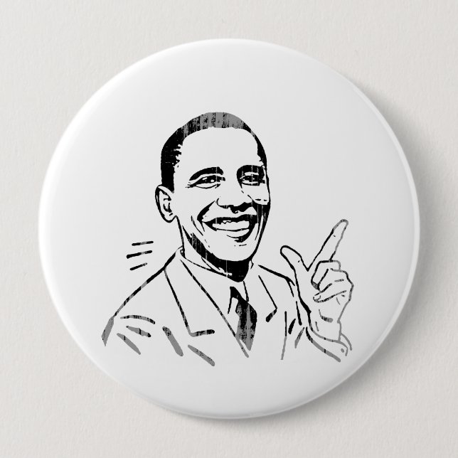 OBAMA SAYS Vintage.png 10 Cm Round Badge (Front)