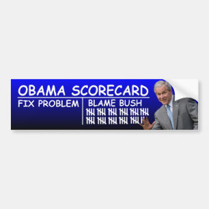 Obama Scorecard: Blame Bush Bumper Sticker