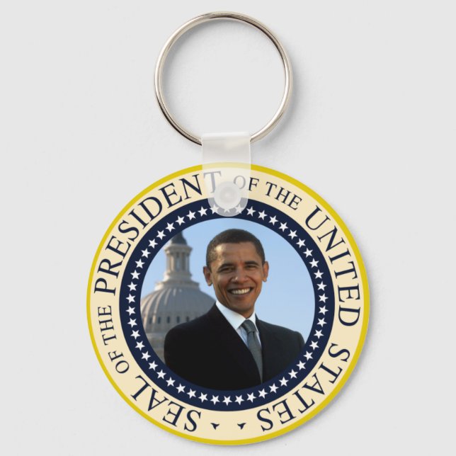 Obama Seal Blue Key Ring (Front)