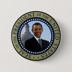 Obama Seal Gold 6 Cm Round Badge