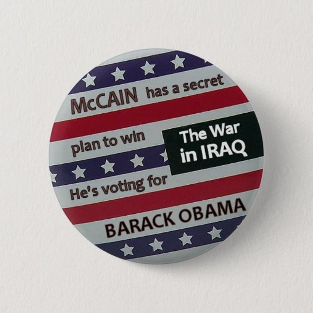 Obama Secret Plan Button (Front)