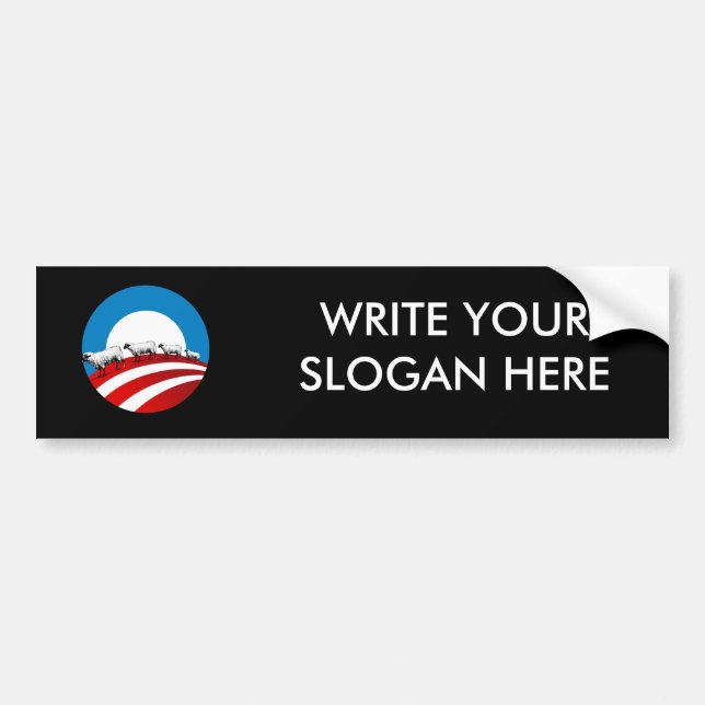Obama Sheep Bumper Sticker (Front)