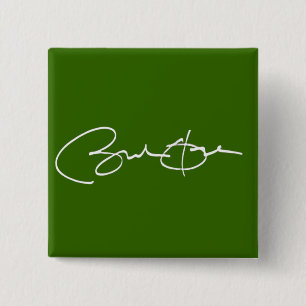 Obama Signature 15 Cm Square Badge