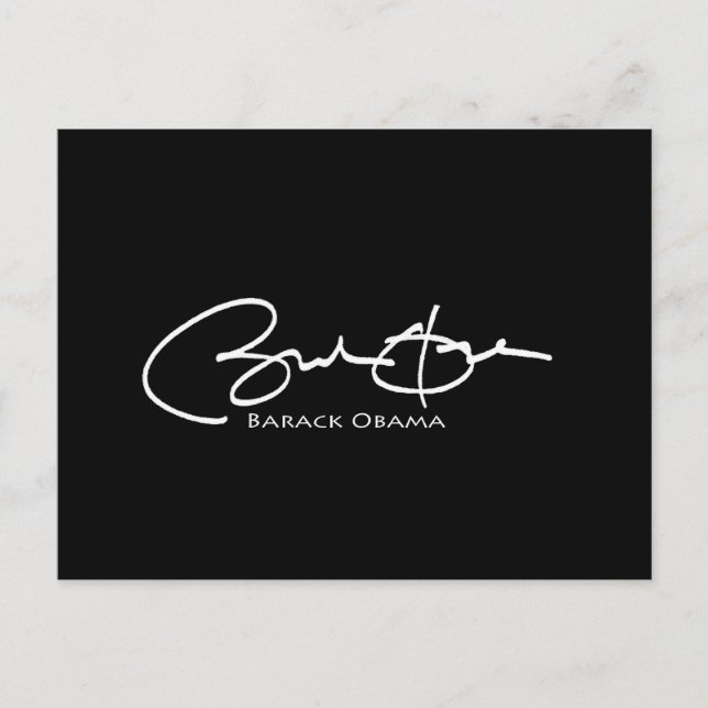 Obama Signature Postcard (Front)