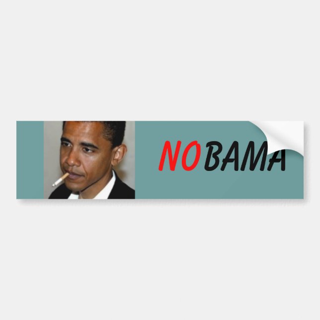 obama_smoking1, NO, BAMA Bumper Sticker (Front)