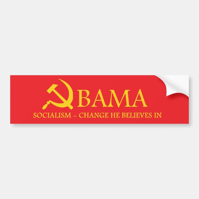 Obama socialism bumper sticker (Front)