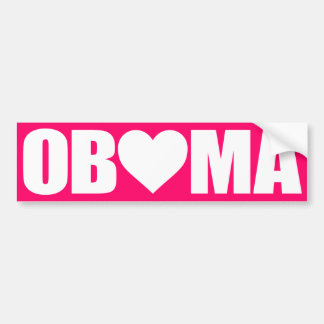 "'OBAMA' SPELLED WITH HEART" BUMPER STICKER