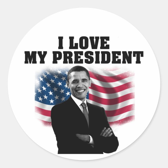 OBAMA STIKER CLASSIC ROUND STICKER (Front)