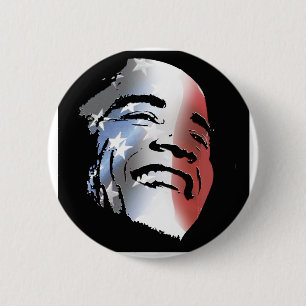 Obama StStripe 3black 6 Cm Round Badge