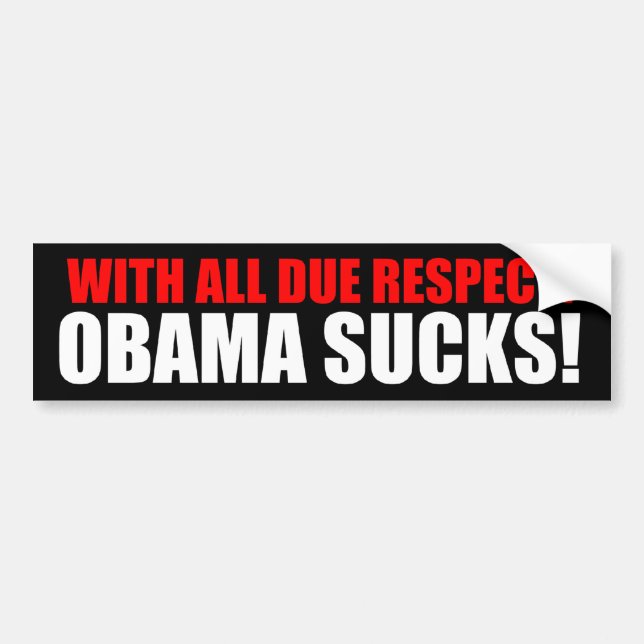 Obama Sucks Bumper Sticker (Front)