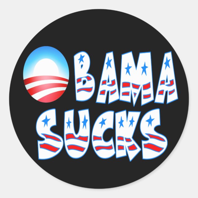 Obama Sucks Classic Round Sticker (Front)