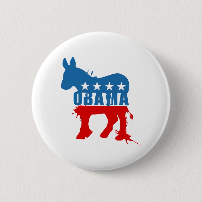 Obama T-shirt 6 Cm Round Badge (Front)