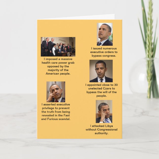 Obama the Dictator Card (Front)