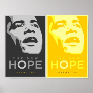 Obama - The New Hope Black and Gold Poster