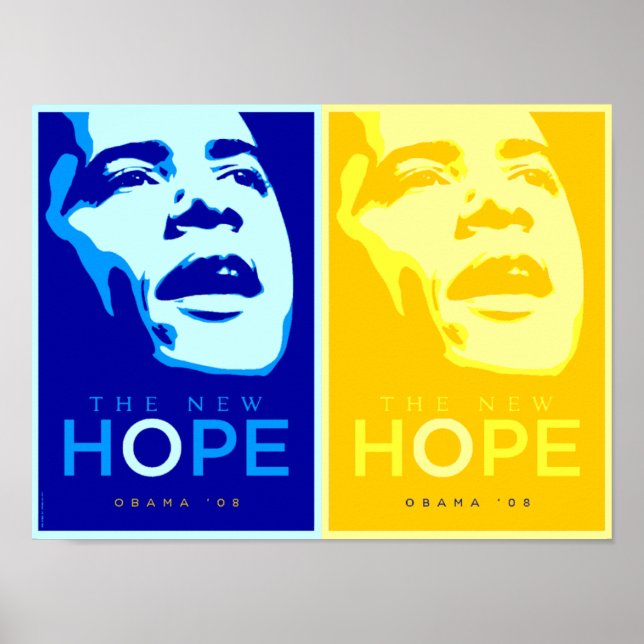 Obama - The New Hope Blue & Gold Poster (Front)
