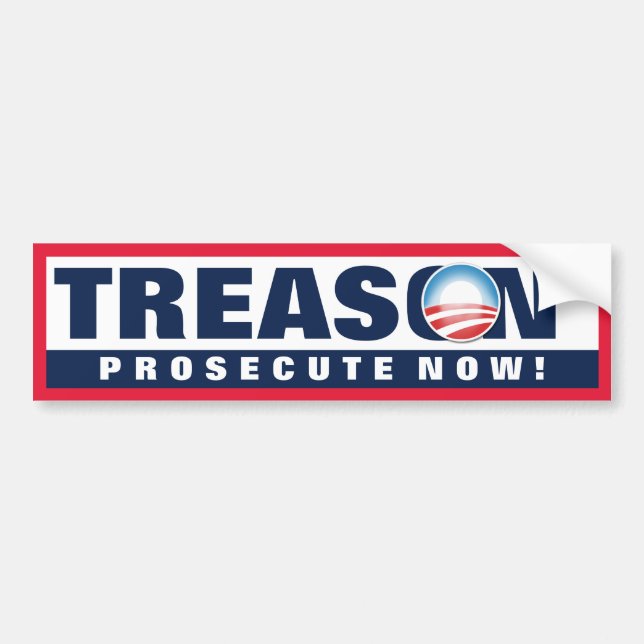 Obama Treason Bumper Sticker (Front)