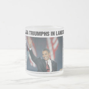 Obama Triumphs in Landslide Mug