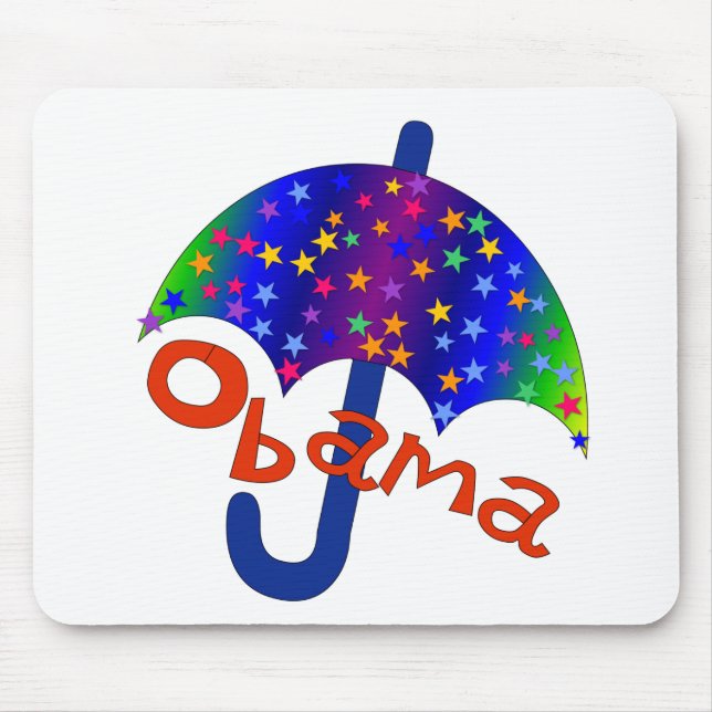 Obama Umbrella Inaguration Memento Mouse Pad (Front)